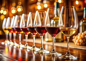 Red & White Wine Tasting: Elegant Close-Up Photography - Wine Glasses, Sommelier, Tasting Notes