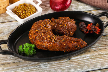 Baked pork tenderloin with mustard