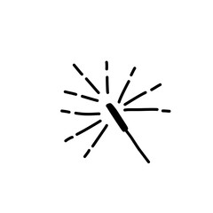 new year party fireworks doodle