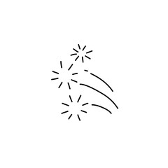 new year party fireworks doodle