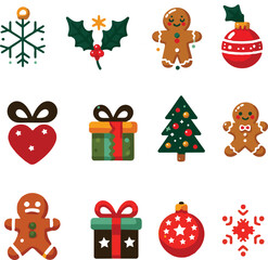 christens items sat design color with white background 