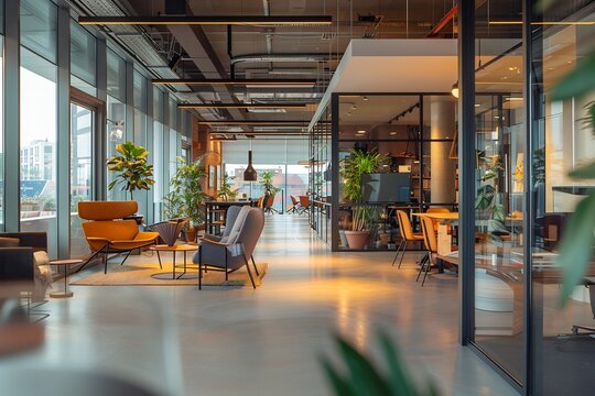 Contemporary office setting showcasing a next generation digital product innovation workshop where creative teams fuse design thinking with smart technology Product innovation digital