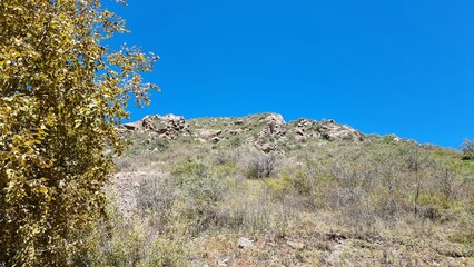 mountain landscape with blue sky