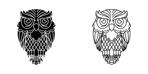 Owl icon on white background