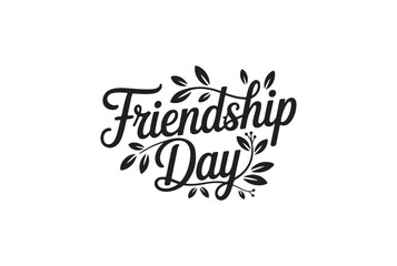 Stylish Friendship Day Lettering Design for Celebrations