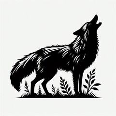 Obraz premium silhouettes of wildlife animals