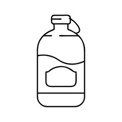 chlorine bottle icon, chlorine bottle line art - simple line art of chlorine bottle, perfect for chlorine bottle logos and icons