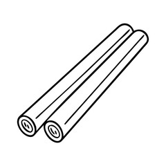 cinnamon stick icon, cinnamon stick line art - simple line art of cinnamon stick, perfect for cinnamon stick logos and icons