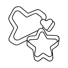 cookie cutter icon, cookie cutter line art - simple line art of cookie cutter, perfect for cookie cutter logos and icons