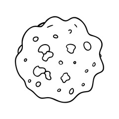 cookie dough icon, cookie dough line art - simple line art of cookie dough, perfect for cookie dough logos and icons