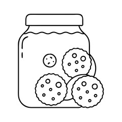 cookie jar icon, cookie jar line art - simple line art of cookie jar, perfect for cookie jar logos and icons