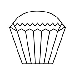 cupcake liner icon, cupcake liner line art - simple line art of cupcake liner, perfect for cupcake liner logos and icons
