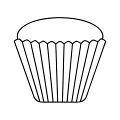 cupcake liner icon, cupcake liner line art - simple line art of cupcake liner, perfect for cupcake liner logos and icons