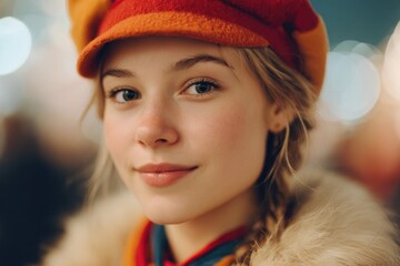 person in costume captured against blurred background for clean image