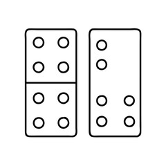 domino tile set icon, domino tile set line art - simple line art of domino tile set, perfect for domino tile set logos and icons
