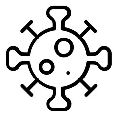 Obraz premium virus icon line