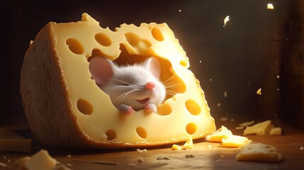 Mouse and Giant Cheese