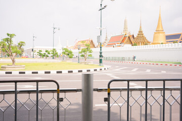 solo travel with man chilling see city life in bangkok thailand in summer season