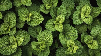 Fresh mint leaves close-up