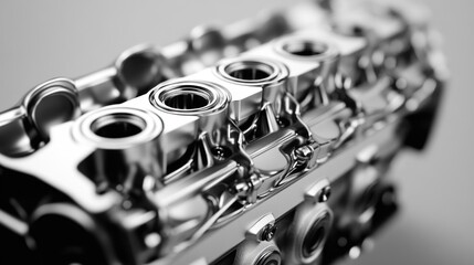 Obraz premium Close-up of intricate engine components (1)