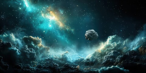 Fototapeta premium Asteroid banner