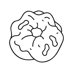 apple fritter icon, apple fritter line art - simple line art of apple fritter, perfect for apple fritter logos and icons