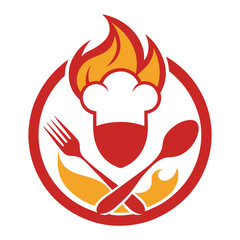 a dynamic logo for a chef including a chef.