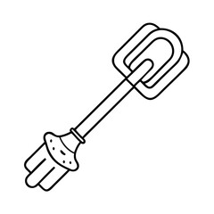 bbq branding iron icon, bbq branding iron line art - simple line art of bbq branding iron, perfect for bbq branding iron logos and icons