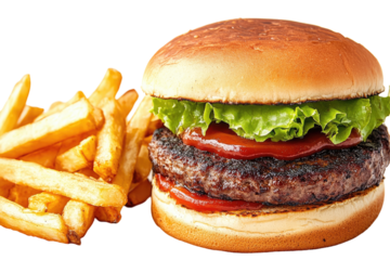 Classic burger and fries combo