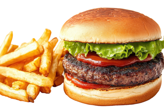 Classic burger and fries combo