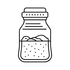 bbq spice rub jar icon, bbq spice rub jar line art - simple line art of bbq spice rub jar, perfect for bbq spice rub jar logos and icons