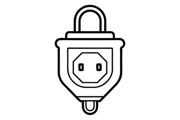 Power Outlet silhouette vector illustration