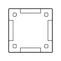 blank game tile icon, blank game tile line art - simple line art of blank game tile, perfect for blank game tile logos and icons