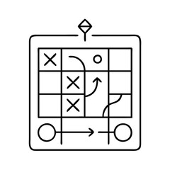 board game strategy chart icon, board game strategy chart line art - simple line art of board game strategy chart, perfect for board game strategy chart logos and icons