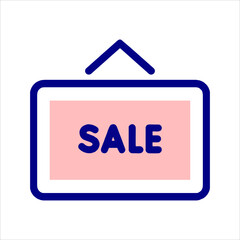 blue sale sign