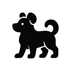 dog logo icon simple vector black color