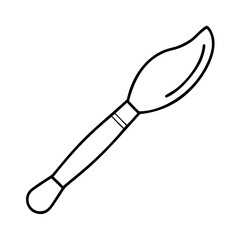 brush stroke icon, brush stroke line art - simple line art of brush stroke, perfect for brush stroke logos and icons