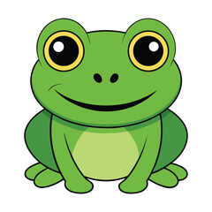 Fototapeta premium green frog cartoon