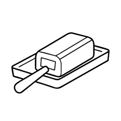 butter stick icon, butter stick line art - simple line art of butter stick, perfect for butter stick logos and icons