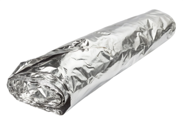 crumpled aluminum foil isolated on white background PNG