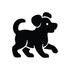 dog logo icon simple vector black color