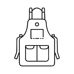 carpenter s apron icon, carpenter s apron line art - simple line art of carpenter s apron, perfect for carpenter s apron logos and icons