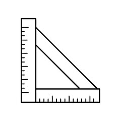 carpenter s square icon, carpenter s square line art - simple line art of carpenter s square, perfect for carpenter s square logos and icons