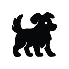 dog logo icon simple vector black color