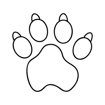 recommend clip art: cat paw print icon, cat paw print line art - simple line art of cat paw print, perfect for cat paw print logos and icons