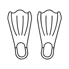 flippers icon, flippers line art - simple line art of flippers, perfect for flippers logos and icons