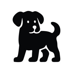 dog logo icon simple vector black color