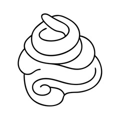 frosting swirl icon, frosting swirl line art - simple line art of frosting swirl, perfect for frosting swirl logos and icons
