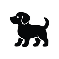 dog logo icon simple vector black color