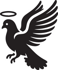 A Pigeon Vector Art Illustration EPS File
